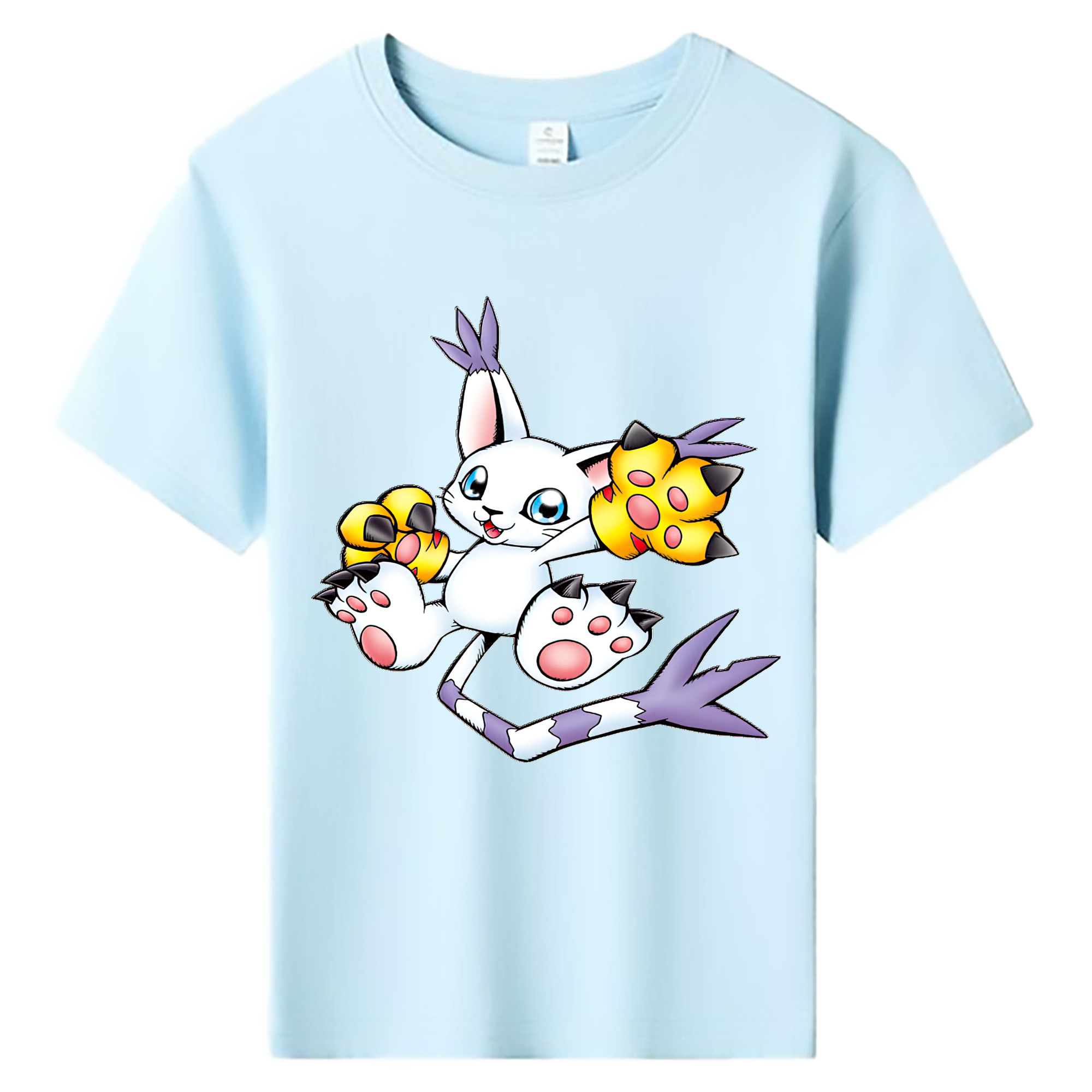 （画像用） Digimon デジタルモンスター/デジモン 綿100％キッズTシャツ（フロントプリント）